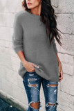 Fashion Street Solid O Neck Tops