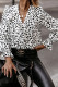 Fashion Sweet Print Flounce V Neck Tops