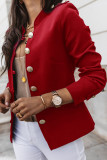 Fashion Casual Solid Patchwork Mandarin Collar Outerwear