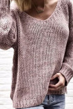 Fashion Casual Solid V Neck Tops