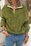 Fashion Casual Solid Split Joint Turtleneck Tops