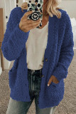 Fashion British Style Solid Split Joint O Neck Outerwear