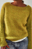 Fashion Casual Solid Split Joint O Neck Tops