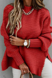 Fashion Street Solid Slit O Neck Tops