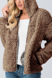Fashion Street Solid Split Joint Hooded Collar Tops