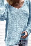 Fashion Casual Solid V Neck Tops