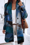 Fashion Street Print Turn-back Collar Outerwear