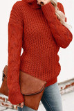 Fashion Casual Solid Split Joint Turtleneck Tops