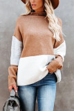 Fashion Street Striped Pullovers Half A Turtleneck Tops