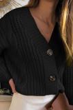 Fashion Casual Solid Split Joint V Neck Tops