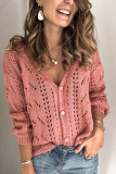 Fashion Street Adult Solid Cardigan V Neck Tops
