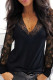 Fashion Street Solid Patchwork V Neck Tops