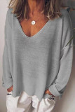 Fashion Street Solid V Neck Tops