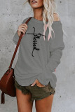 Fashion Elegant Print O Neck Tops