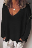 Fashion Street Solid V Neck Tops