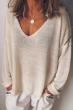 Fashion Street Solid V Neck Tops
