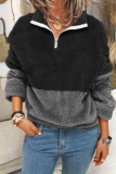 Fashion Casual Solid Split Joint Turtleneck Tops