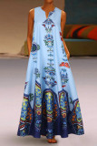 Fashion Sexy Print V Neck Printed Dresses