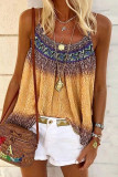 Fashion Casual Print Spaghetti Strap Tops