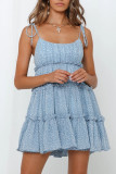 Fashion Bohemian Print Split Joint Spaghetti Strap Beach Dresses
