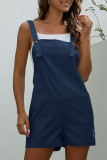 Fashion Casual Solid Spaghetti Strap Loose Rompers