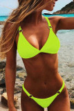 Fashion Sexy Solid Split Joint Swimwears