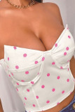 Fashion Sexy Dot Backless Strapless Tops