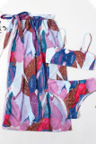 Fashion Sexy Print Split Joint Swimwears