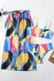 Fashion Sexy Print Split Joint Swimwears