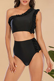 Fashion Sexy Solid Split Joint Swimwears