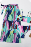 Fashion Sexy Print Split Joint Swimwears