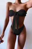 Fashion Sexy Solid Frenulum Swimwears