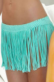 Fashion Vacation Solid Tassel Swimwears Cover Up