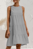 Fashion Sexy Solid Split Joint O Neck Princess Dresses