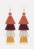 Fashion Tassel Contrast Earrings