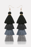 Fashion Tassel Contrast Earrings
