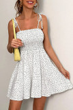 Fashion Bohemian Print Split Joint Spaghetti Strap A Line Dresses