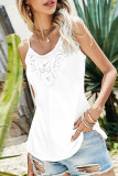 Fashion Casual Solid Split Joint Spaghetti Strap Tops