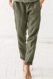 Fashion Casual Solid Loose Straight Bottoms