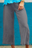 Fashion Casual Solid Loose Wide Leg Bottoms
