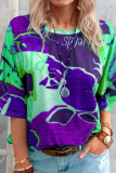 Casual Street Print Basic O Neck T-Shirts
