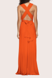 Fashion Elegant Solid Strap Design Asymmetrical Collar Evening Dress Dresses