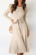 Fashion Casual Solid Patchwork O Neck A Line Dresses