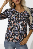 Fashion Elegant Floral Frenulum Flounce Ribbon Collar Tops