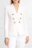 Fashion Street Solid Turn-back Collar Outerwear