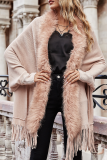 Casual Solid Tassel Split Joint Tops Sweater
