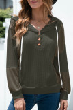 Fashion Casual Solid Split Joint Hooded Collar T-Shirts