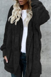 Fashion Casual Solid Split Joint Hooded Collar Outerwear