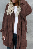 Fashion Casual Solid Split Joint Hooded Collar Outerwear