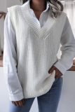 Casual Solid Basic V Neck Tops